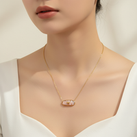 Blush Pink Heart and Blush Ivory Heart Necklaces