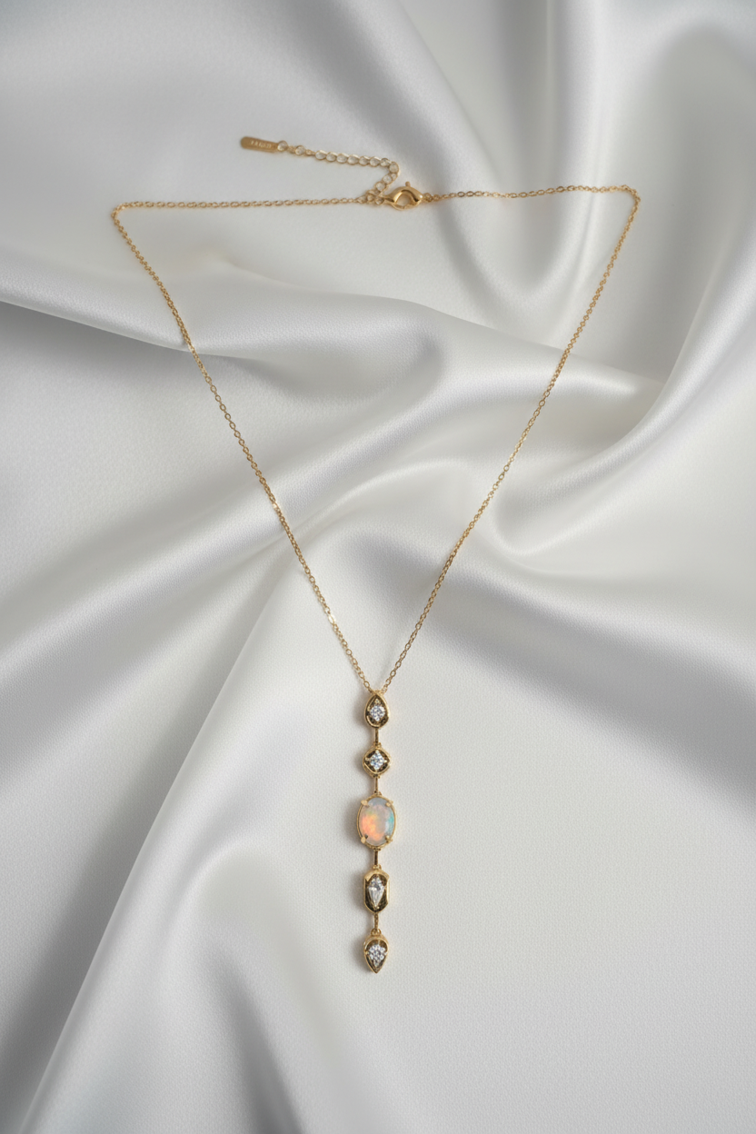 RosePetal Droplet Necklace