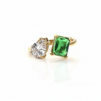 Toi et Moi Gemstone Ring (Emerald)