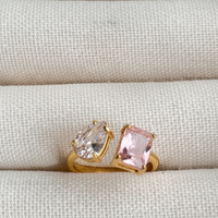 Toi et Moi Gemstone Ring (Quartz)
