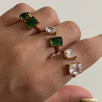 Toi et Moi Gemstone Ring (Emerald)