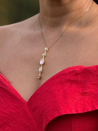 RosePetal Droplet Necklace