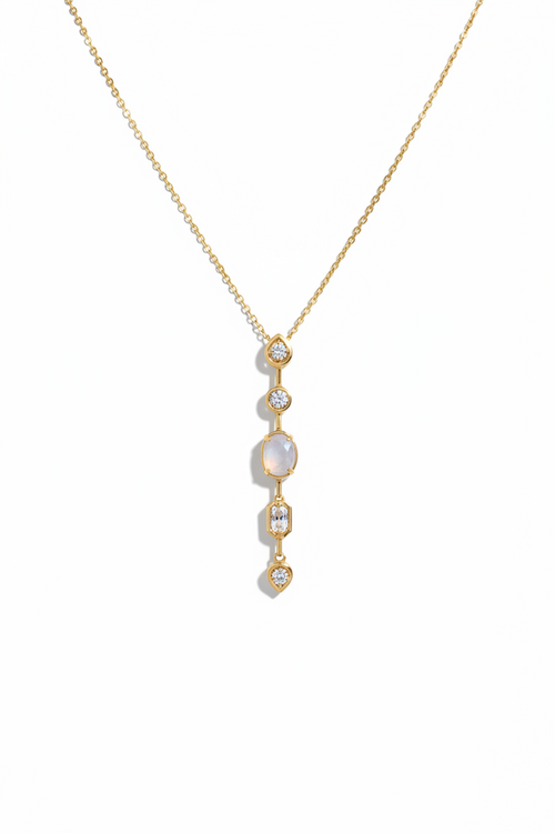 RosePetal Droplet Necklace