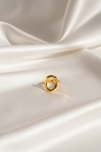 Gold Open Oval Eye Ring