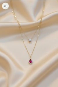 Blossom Ruby Layer Necklace
