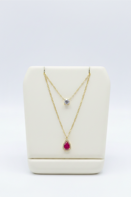 Blossom Ruby Layer Necklace