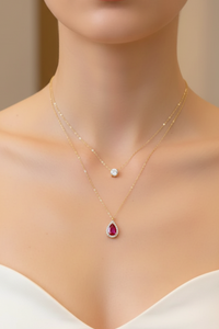 Blossom Ruby Layer Necklace