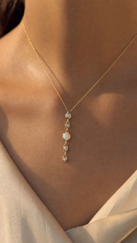 RosePetal Droplet Necklace